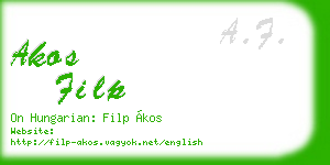 akos filp business card