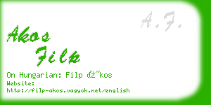 akos filp business card